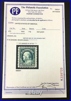 Momen Us Stamps #473 Mint Og Nh Pf Graded Cert Vf/xf-85 Lot #84135