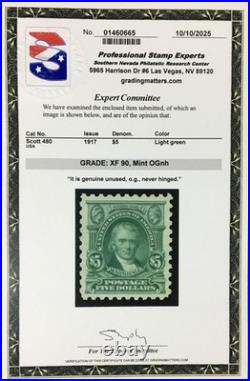 Momen Us Stamps #480 Mint Og Nh Pse Graded Cert Xf-90 Lot #95502