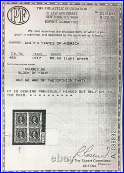 Momen Us Stamps #480 Mint Og Nh Pse Graded Cert Xf-90 Lot #95502