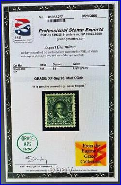 Momen Us Stamps #480 Mint Og Nh Pse Graded Cert Xf-sup 95 Lot #88894-9