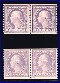 Momen Us Stamps #493-494 Line Pairs Mint Og Nh Lot #79494