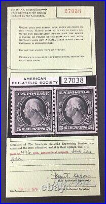 Momen Us Stamps #494-496 Line Pairs Mint Og Nh Vf/xf 3 Aps Certs Lot #82205