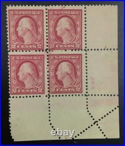 Momen Us Stamps #499 Var. Fold Over Mint Og 2nh/2h Lot #72564