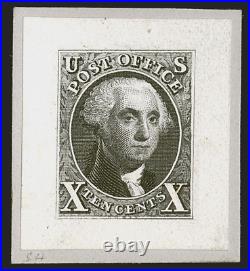 Momen Us Stamps #4p2 Small Die Proof On Wove From Roosevelt Album Lot #92114