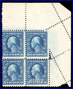 Momen Us Stamps #504 Var. Block Fold Over Mint Og Nh Lot #72552