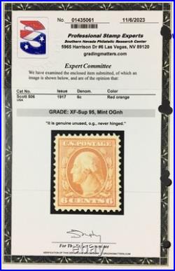 Momen Us Stamps #506 Mint Og Nh Pse Graded Cert Xf-sup 95 Lot #96172