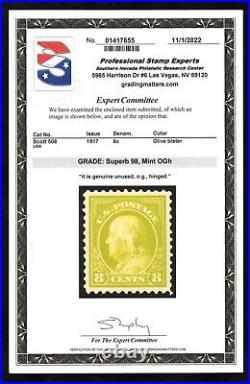 Momen Us Stamps #508 Mint Og H Pse Graded Cert Sup-98 Lot #79240