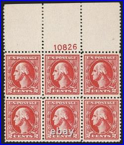 Momen Us Stamps #526 Plate Block Of 6 Mint Og Nh Vf+ Pse Cert Lot #96821