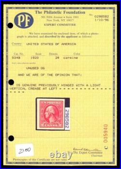 Momen Us Stamps #534b Imperf Mint Og Lh Vf Pf Cert Lot #98023