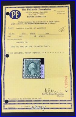 Momen Us Stamps #545 Mint Og Nh Pf Cert Lot #96933