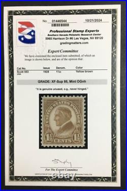 Momen Us Stamps #553 Mint Og Nh Pse Graded Cert Xf-sup 95 Lot #92486