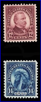 Momen Us Stamps #564-565 Mint Og Nh Xf+ Lot #90441