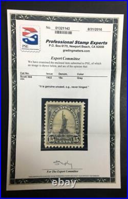 Momen Us Stamps #566 Mint Og Nh Xf Jumbo Pse Cert Lot #91866