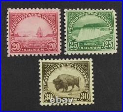 Momen Us Stamps #567-569 Mint Og Nh 3 Pse Certs Lot #74998