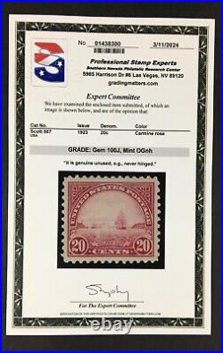 Momen Us Stamps #567 Mint Og Nh Pse Graded Cert Gem-100j Lot #88858