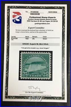 Momen Us Stamps #568 Mint Og Nh Pse Graded Cert Sup-98 Lot #92365
