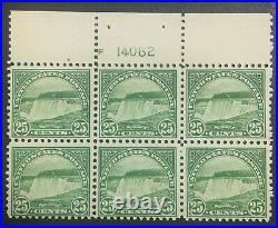 Momen Us Stamps #568 Plate Block Of 6 Mint Og Nh Lot #71615
