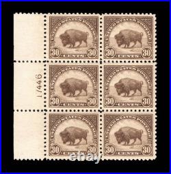 Momen Us Stamps #569 Intact Plate Block Of 6 Mint Og Nh Vf+ Lot #94924