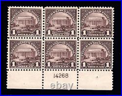 Momen Us Stamps #571 Plate Block Of 4 Mint Og Nh Lot #91343