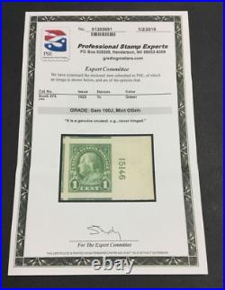 Momen Us Stamps #575 Mint Og Nh Pse Graded Cert Gem-100j Lot #88425