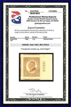 Momen Us Stamps #576 Mint Og Nh Pse Graded Cert Gem-100 Lot #79202