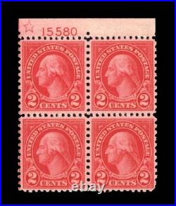 Momen Us Stamps #579 Intact Plate Block Of 4 Mint Og Vlh Lot #94937