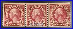 Momen Us Stamps #599-599a Coil Line Pair Mint Og Nh Lot #74963