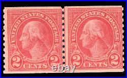 Momen Us Stamps #599a Line Pair Mint Og H Lot #78306