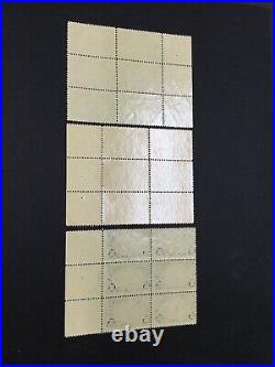 Momen Us Stamps #614-616 Set Plate Blocks Mint Og H Lot #75467