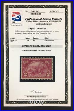 Momen Us Stamps #615 Mint Og Nh Pse Graded Cert Xf-sup 95j Lot #86081
