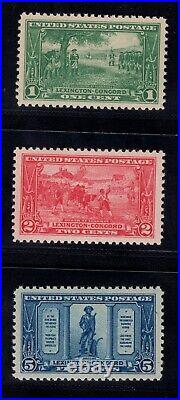 Momen Us Stamps #617-619 Set Mint Og Nh 3 Pse Graded Certs Xf-sup 95 Lot #85398