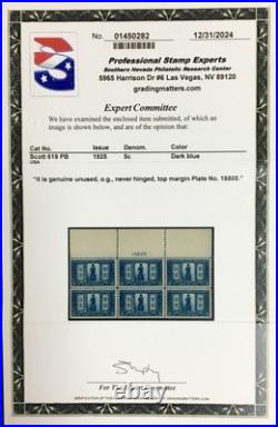 Momen Us Stamps #619 Intact Plate Block Of 6 Mint Og Nh Vf+ Pse Cert Lot #94917 Momen Us Stamps #619 Intact Plate Block Of 6 Mint Og Nh Vf+ Pse Cert Lot #94917