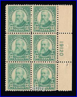 Momen Us Stamps #622 Plate Block Of 6 Mint Og Nh Lot #91354