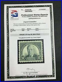 Momen Us Stamps #623 Mint Og Nh Pse Graded Cert Xf-sup 95 Lot #74582