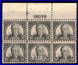 Momen Us Stamps #623 Plate Block Of 6 Mint Og Nh Lot #73350