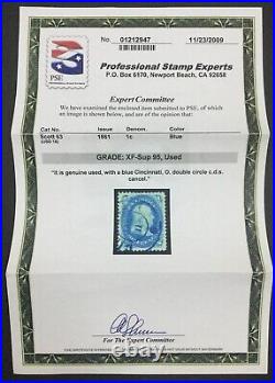 Momen Us Stamps #63 Used Pse Graded Cert Xf-sup 95 Lot #76463