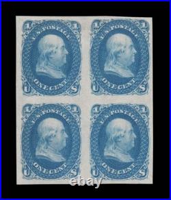 Momen Us Stamps #63p3 Block Of 4 Plate Proof On India Vf Lot #95004