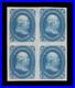Momen Us Stamps #63p3 Block Of 4 Plate Proof On India Vf Lot #95004