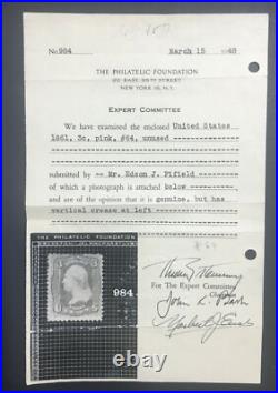 Momen Us Stamps #64 Mint Og H Pink Scarce Pf Cert Lot #71183