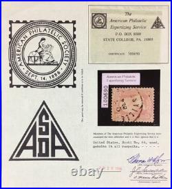 Momen Us Stamps #64 Pink Used Vf Aps Cert Lot #95343