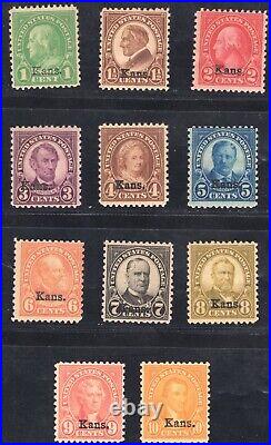 Momen Us Stamps #658-668 Mint Og Nh Lot #73066