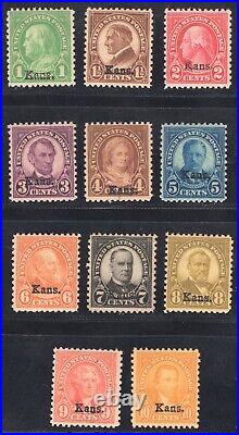 Momen Us Stamps #658-668 Mint Og Nh Lot #73085