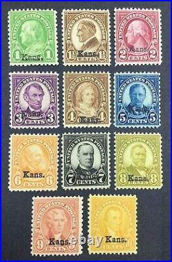 Momen Us Stamps #658-668 Mint Og Nh Lot #73085