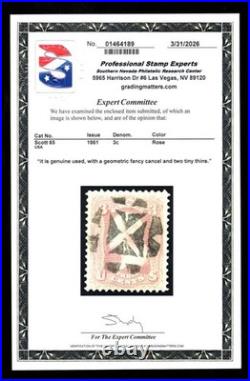Momen Us Stamps #65 Fancy Geometric Used Pse Cert Lot #98012