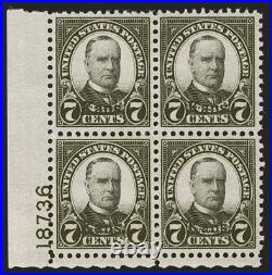 Momen Us Stamps #665 Plate Block Of 4 Mint Og Nh Xf Lot #92462