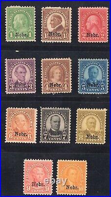 Momen Us Stamps #669-679 Nebr Mint Og Nh Lot #73207