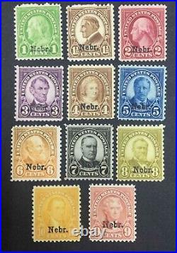 Momen Us Stamps #669-679 Nebr Mint Og Nh Lot #73207