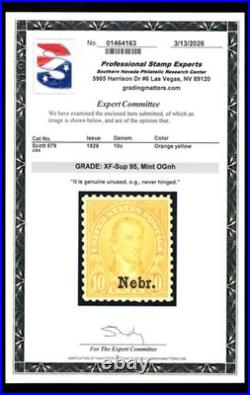 Momen Us Stamps #679 Mint Og Nh Pse Graded Cert Xf-sup 95 Lot #98044