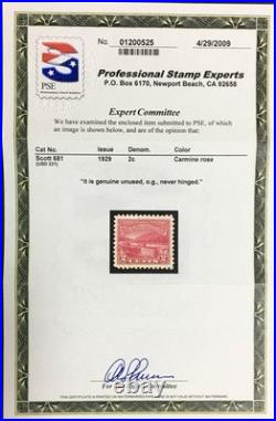 Momen Us Stamps #681 Mint Og Nh Superb Jumbo Pse Cert Lot #94845