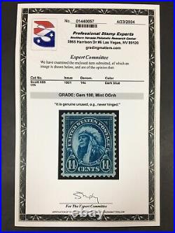 Momen Us Stamps #695 Mint Og Nh Pse Graded Cert Gem-100 Lot #89570